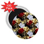 Roses Seamless Pattern Floral 2.25  Magnets (100 pack) 