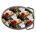 Roses Seamless Pattern Floral Belt Buckles