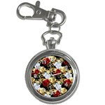 Roses Seamless Pattern Floral Key Chain Watches