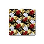 Roses Seamless Pattern Floral Square Magnet