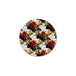 Roses Seamless Pattern Floral Golf Ball Marker