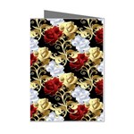 Roses Seamless Pattern Floral Mini Greeting Cards (Pkg of 8)