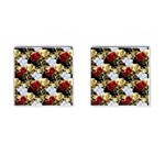 Roses Seamless Pattern Floral Cufflinks (Square)