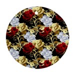 Roses Seamless Pattern Floral Round Ornament (Two Sides)