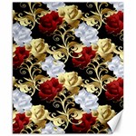 Roses Seamless Pattern Floral Canvas 8  x 10 