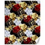 Roses Seamless Pattern Floral Canvas 16  x 20 