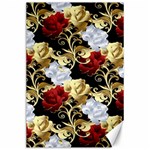 Roses Seamless Pattern Floral Canvas 24  x 36 