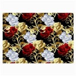 Roses Seamless Pattern Floral Large Glasses Cloth