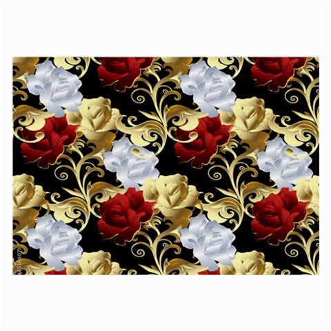 Roses Seamless Pattern Floral Large Glasses Cloth (2 Sides) from ArtsNow.com Back