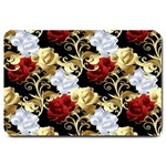 Roses Seamless Pattern Floral Large Doormat