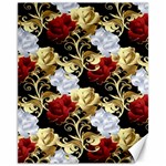 Roses Seamless Pattern Floral Canvas 11  x 14 