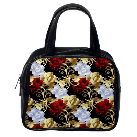 Roses Seamless Pattern Floral Classic Handbag (Two Sides) from ArtsNow.com Back