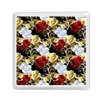 Roses Seamless Pattern Floral Memory Card Reader (Square)