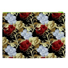 Roses Seamless Pattern Floral Cosmetic Bag (XXL) from ArtsNow.com Back