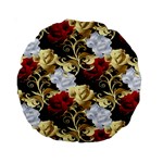 Roses Seamless Pattern Floral Standard 15  Premium Round Cushions