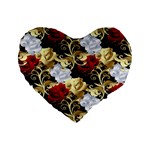 Roses Seamless Pattern Floral Standard 16  Premium Heart Shape Cushions