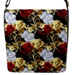 Roses Seamless Pattern Floral Flap Closure Messenger Bag (S)