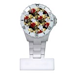 Roses Seamless Pattern Floral Plastic Nurses Watch