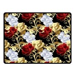 Roses Seamless Pattern Floral Two Sides Fleece Blanket (Small)