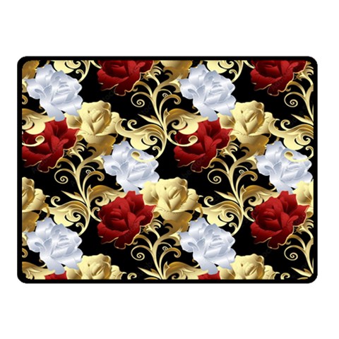 Roses Seamless Pattern Floral Two Sides Fleece Blanket (Small) from ArtsNow.com 45 x34  Blanket Back