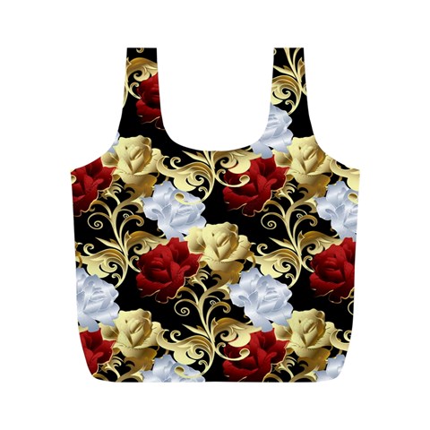 Roses Seamless Pattern Floral Full Print Recycle Bag (M) from ArtsNow.com Front