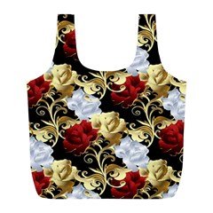 Roses Seamless Pattern Floral Full Print Recycle Bag (L) from ArtsNow.com Front