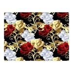 Roses Seamless Pattern Floral Two Sides Premium Plush Fleece Blanket (Mini)