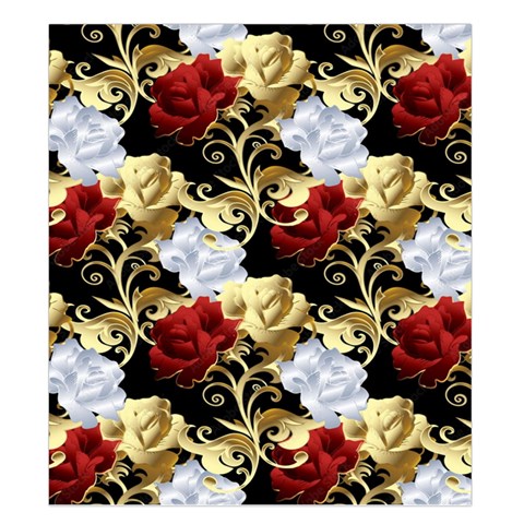 Roses Seamless Pattern Floral Duvet Cover Double Side (King Size) from ArtsNow.com Back