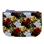 Roses Seamless Pattern Floral Large Coin Purse