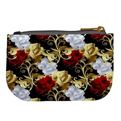 Roses Seamless Pattern Floral Large Coin Purse from ArtsNow.com Back