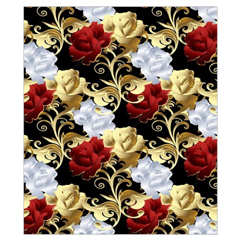 Roses Seamless Pattern Floral Drawstring Pouch (XS) from ArtsNow.com Back