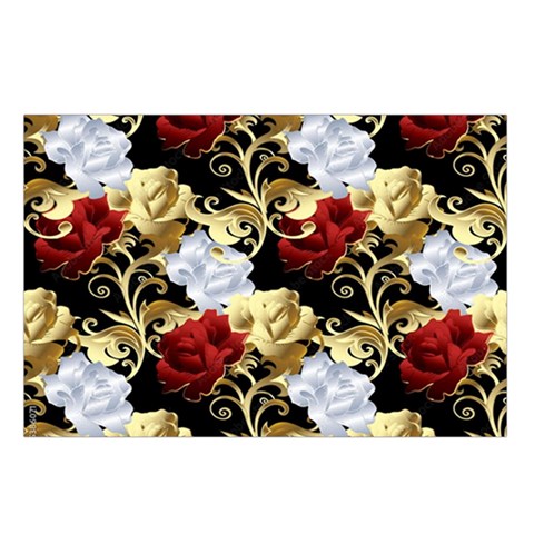 Roses Seamless Pattern Floral Waist Pouch (Small) from ArtsNow.com Loop