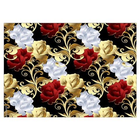 Roses Seamless Pattern Floral Wristlet Pouch Bag (Small) from ArtsNow.com Belt Loop