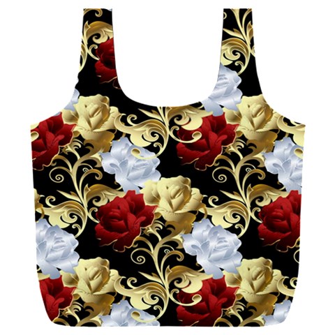 Roses Seamless Pattern Floral Full Print Recycle Bag (XXL) from ArtsNow.com Back