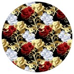 Roses Seamless Pattern Floral Round Trivet