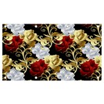 Roses Seamless Pattern Floral Banner and Sign 7  x 4 