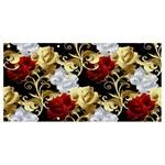 Roses Seamless Pattern Floral Banner and Sign 8  x 4 