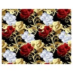 Roses Seamless Pattern Floral Premium Plush Fleece Blanket (Medium)