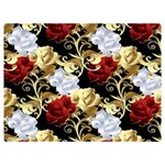 Roses Seamless Pattern Floral Premium Plush Fleece Blanket (Extra Small)