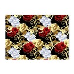 Roses Seamless Pattern Floral Crystal Sticker (A4)