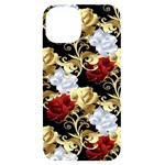 Roses Seamless Pattern Floral iPhone 14 Black UV Print Case