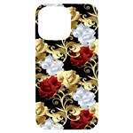 Roses Seamless Pattern Floral iPhone 14 Pro Max Black UV Print Case