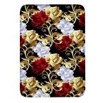 Roses Seamless Pattern Floral Rectangular Glass Fridge Magnet (4 pack)