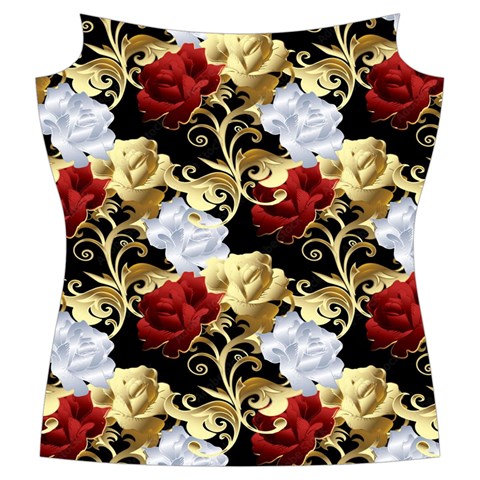 Roses Seamless Pattern Floral Women s Cut Out Long Sleeve T Front