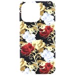 Roses Seamless Pattern Floral iPhone 15 Pro Max Black UV Print PC Hardshell Case