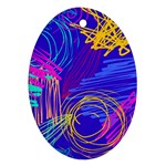 Seamless Vintage Pattern Retro 80s Or 90s Style Abstract Ornament (Oval)