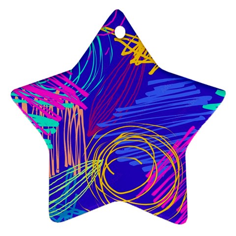 Seamless Vintage Pattern Retro 80s Or 90s Style Abstract Ornament (Star) from ArtsNow.com Front