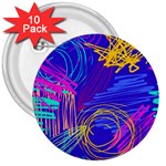 Seamless Vintage Pattern Retro 80s Or 90s Style Abstract 3  Buttons (10 pack) 