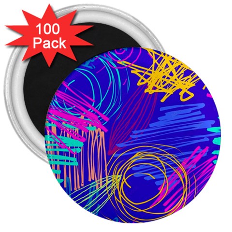 Seamless Vintage Pattern Retro 80s Or 90s Style Abstract 3  Magnets (100 pack) from ArtsNow.com Front