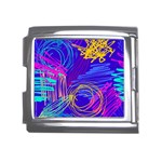 Seamless Vintage Pattern Retro 80s Or 90s Style Abstract Mega Link Italian Charm (18mm)